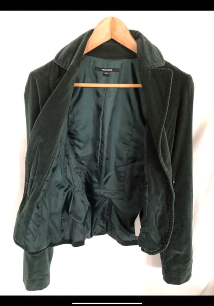 Blazer Tally Weijl en velours vert canard taille 38 bon état - photo numéro 7