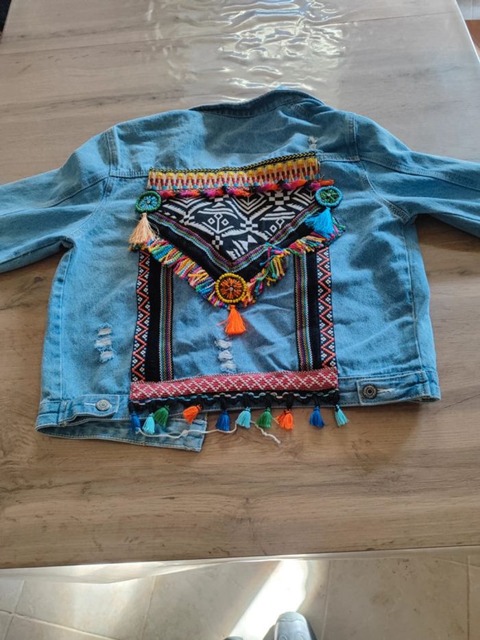 Veste en jean Golden Live bleue - Taille L - photo numéro 2
