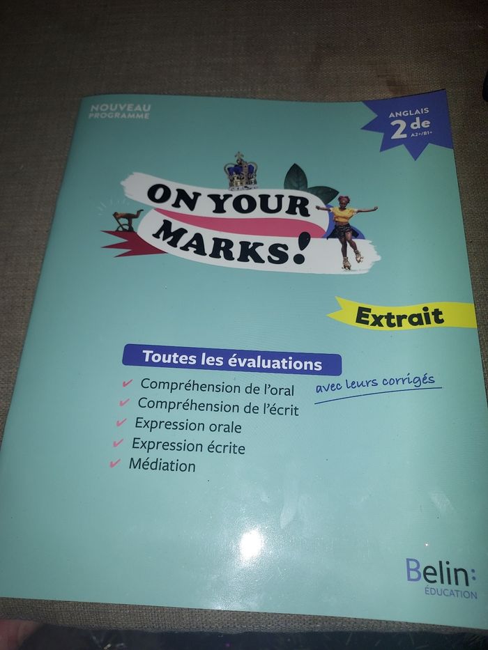 On your Marks extrait corrigé unité 13 à 15 Belin éducation prix 2 € - photo numéro 2