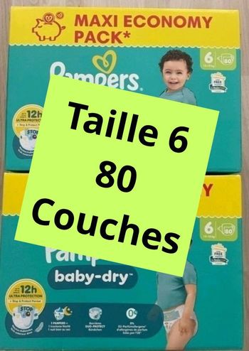 Couches pampers taille 6