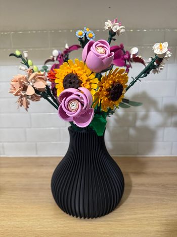 Vase idéal fleurs lego avec support de tiges 3D