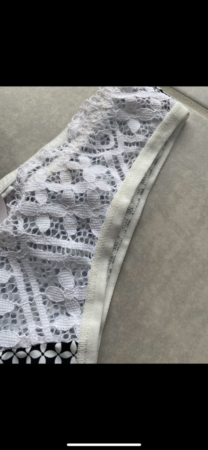 Tanga noir et blanc Taille 44/46 - photo numéro 5