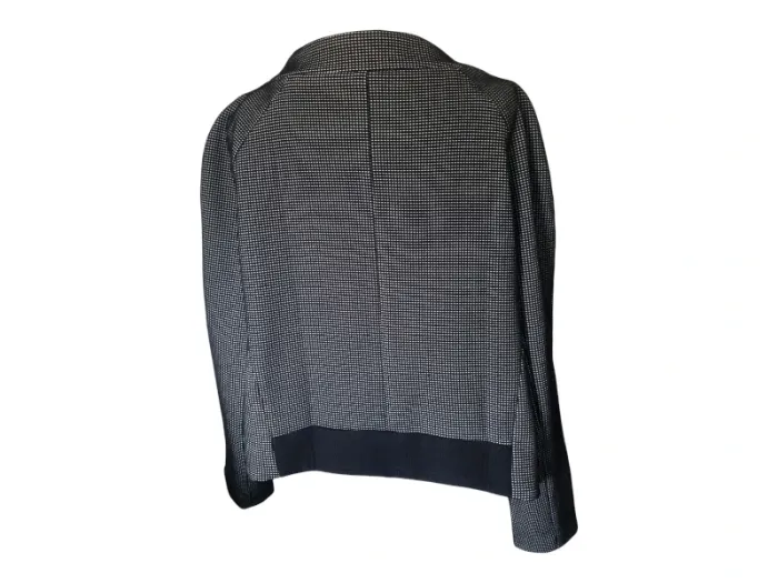 Blouson court argent & noir – Taille L (40) - photo numéro 2