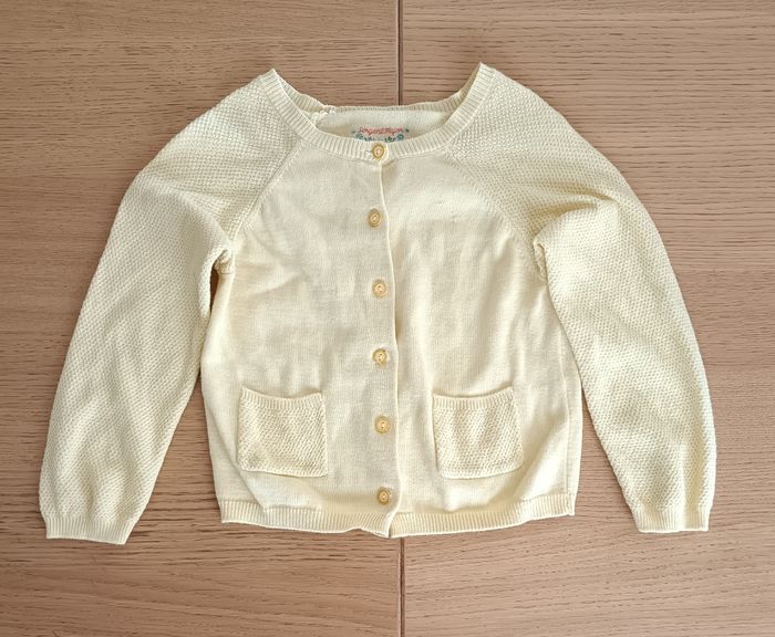 Gilet cardigan Sergent Major jaune pâle 4 ans 104 cm fille - photo numéro 3