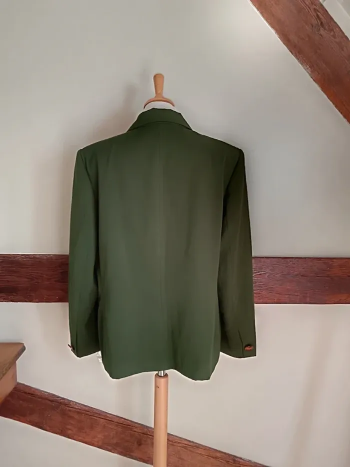 Veste blazer vert forêt Galeries Lafayette - photo numéro 4