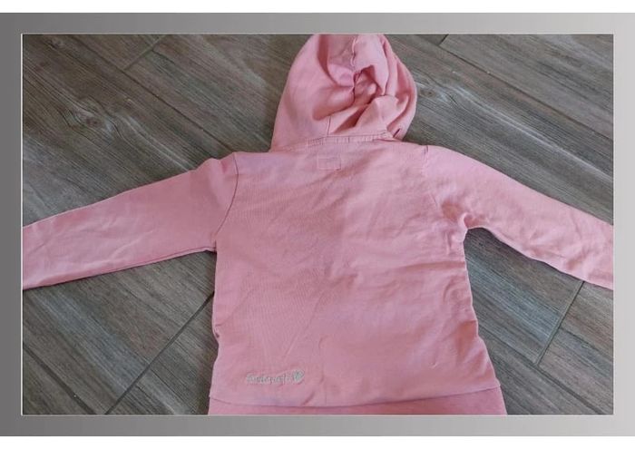 Gilet à capuche rose sweat pépé jeans 2 ans fille - photo numéro 3