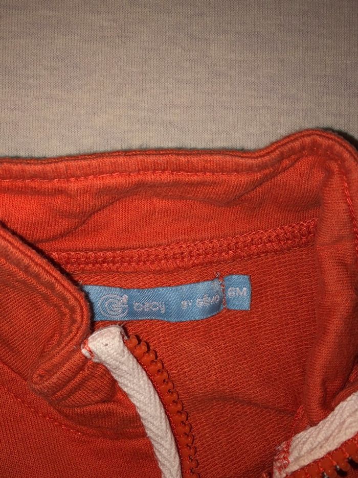 Gilet zippé orange - photo numéro 2