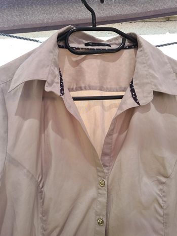 Chemise beige Caroll à revers