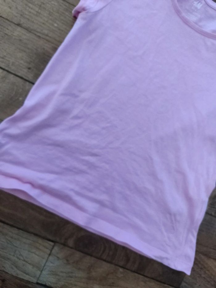 Tee-shirt rose uni - photo numéro 3