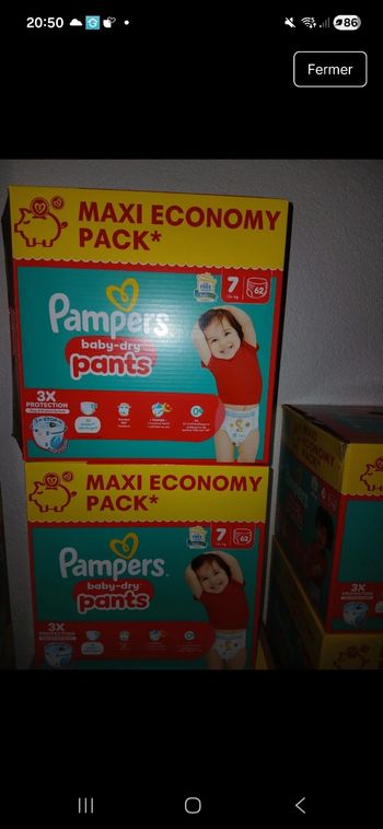2 cartons pampers T7 pants