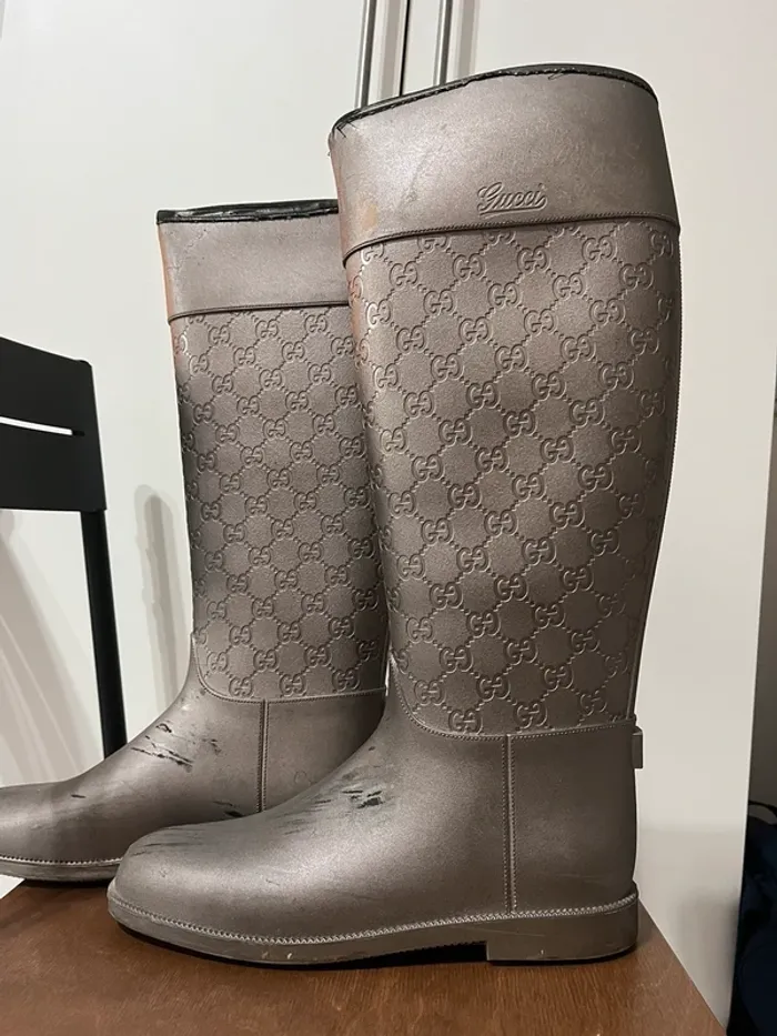 Bottes Gucci grise - photo numéro 2