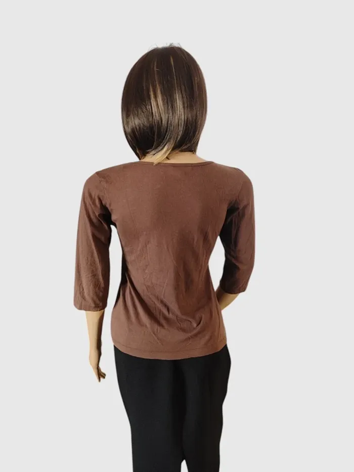 Blouse "Machin Chose" marron T.42 - photo numéro 4