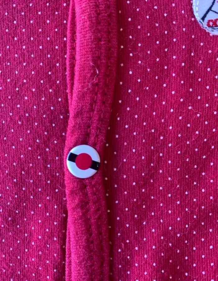 Barboteuse Terre de Marins Rouge à Pois Blanc 18M - photo numéro 4