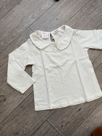 T-shirt manches longues col claudine Zara 3 ans