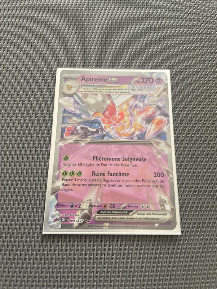 Carte Pokémon Apireine EX Teracristal 096/197 Flammes Obsidiennes FR