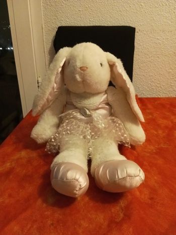 Lapine danseuse dance tutu rose, 40 cm