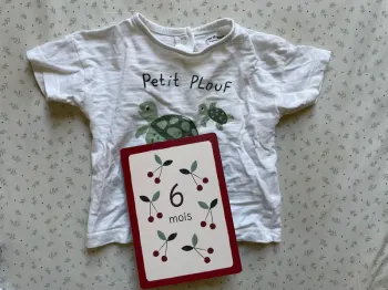 TEE shirt petit plouf Vertbaudet 6 mois