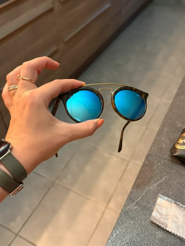 Lunettes soleil Rayban gatsby rondes - photo numéro 7