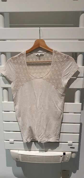 Tee shirt crème filet