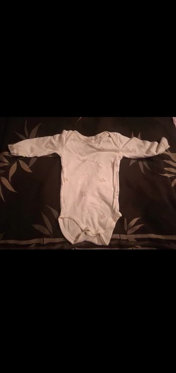 Body manches longues blanc/beige 12 mois absorba