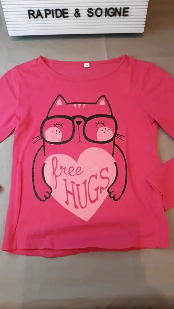 T shirt manche longue 5/6 ans - photo numéro 2