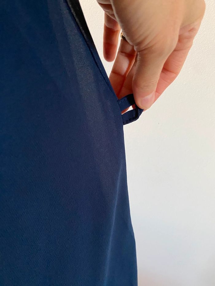 Robe été Made in France fluide marine dorée avec col tressé taille S / M - photo numéro 8