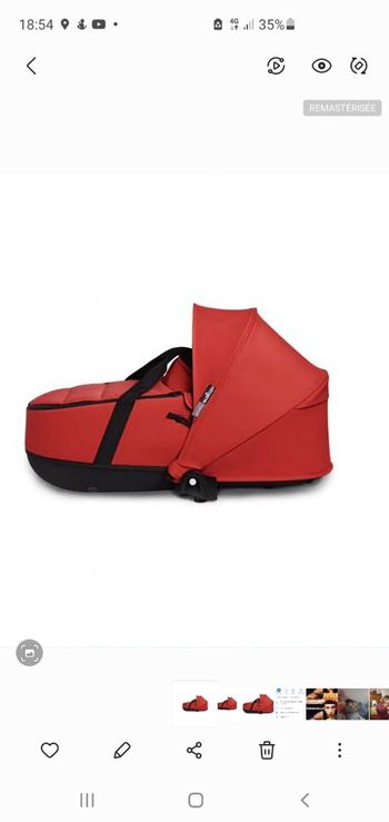 nacelle rouge yoyo et protection pluie offert