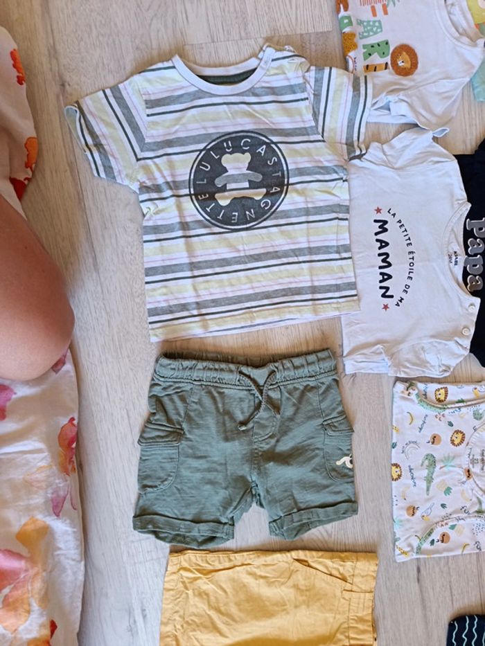 lot garçon 23 24 mois 2 ans 86 tee shirt haut short ensemble short tee shirt - photo numéro 3