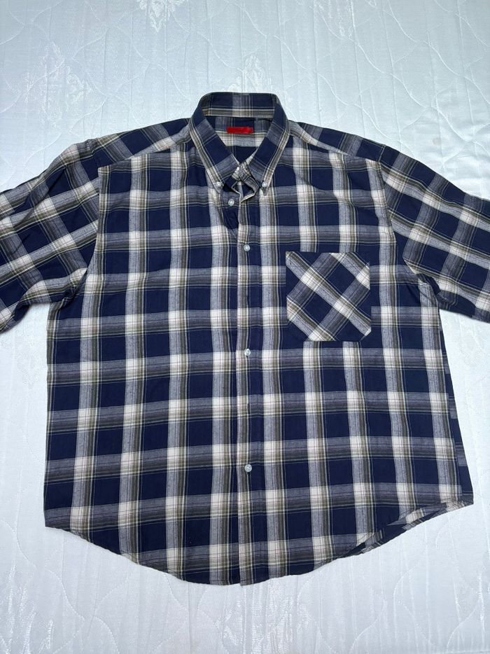 Chemise à carreaux bleus Tissaia Taille 43/44 - photo numéro 3