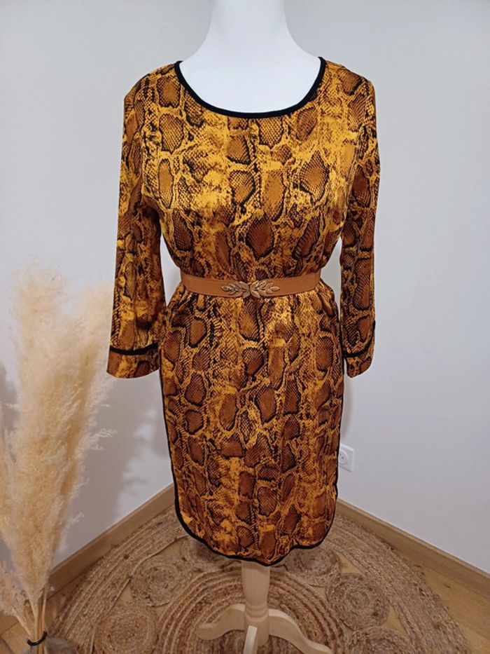 Robe fluide à imprimé Serpent Norah taille M 38