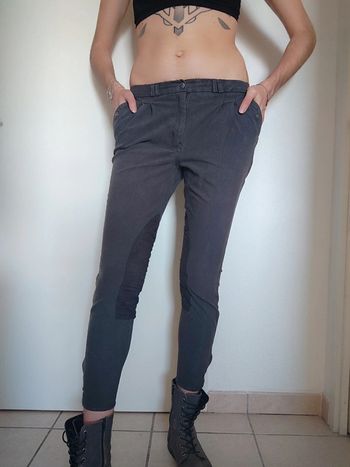 Pantalon d'équitation gris / Fouganza  - 36/S à 38/M