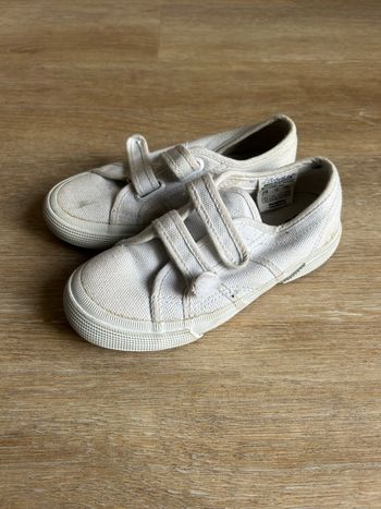 Baskets garçon ARTENGO toile blanche – taille 31 scratch