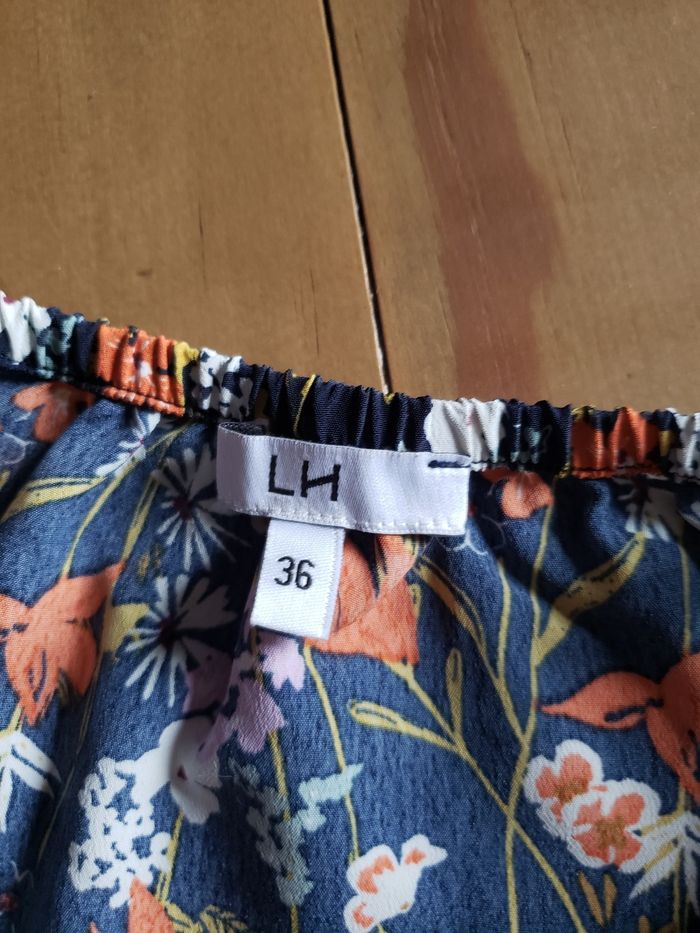 Débardeur à bretelles bleu marine fleuri - photo numéro 5