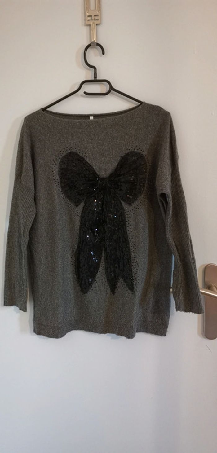Pull large gris T.S