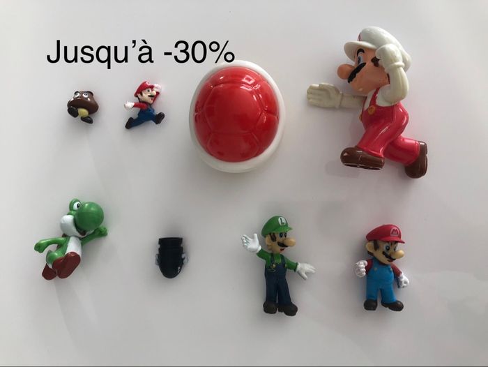 Lot figurine mario bros luigi Nintendo yoshi carapace à friction tomba bombe jeux vidéo Noël calendrier - photo numéro 2