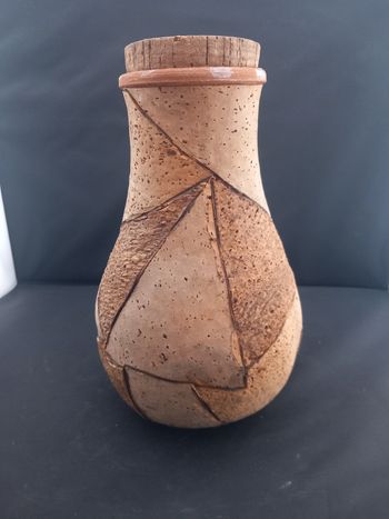 Pot en grès et liège avec bouchon