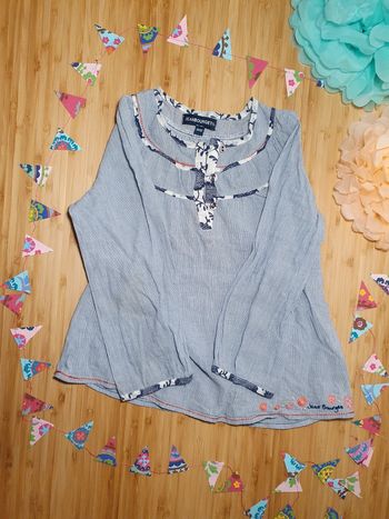 Chemise Blouse Jean Bourget 4 ans 102 cm brodé