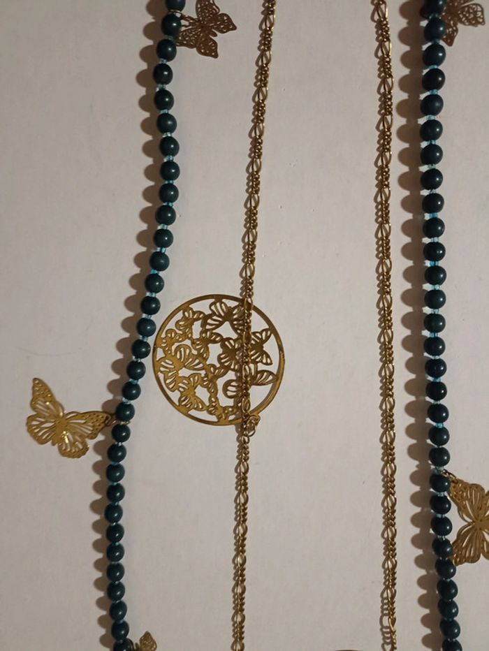 Magnifique collier papillons double - photo numéro 4