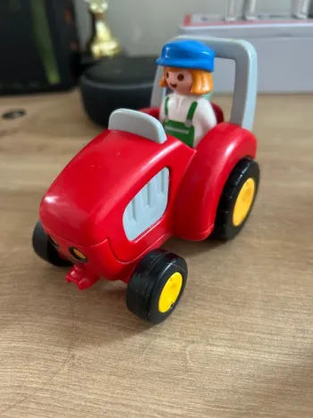 Playmobil 1.2.3-6794 - Figurine - Agricultrice avec Tracteur