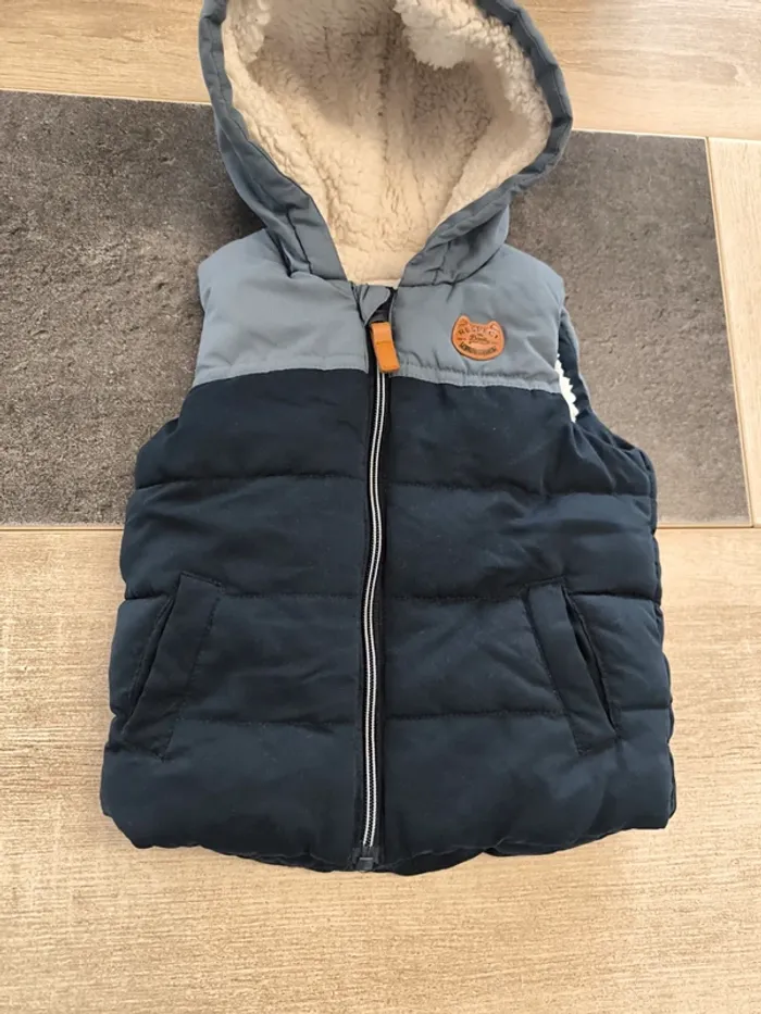 Doudoune polaire à capuche garçon 12 mois Gémo - photo numéro 3