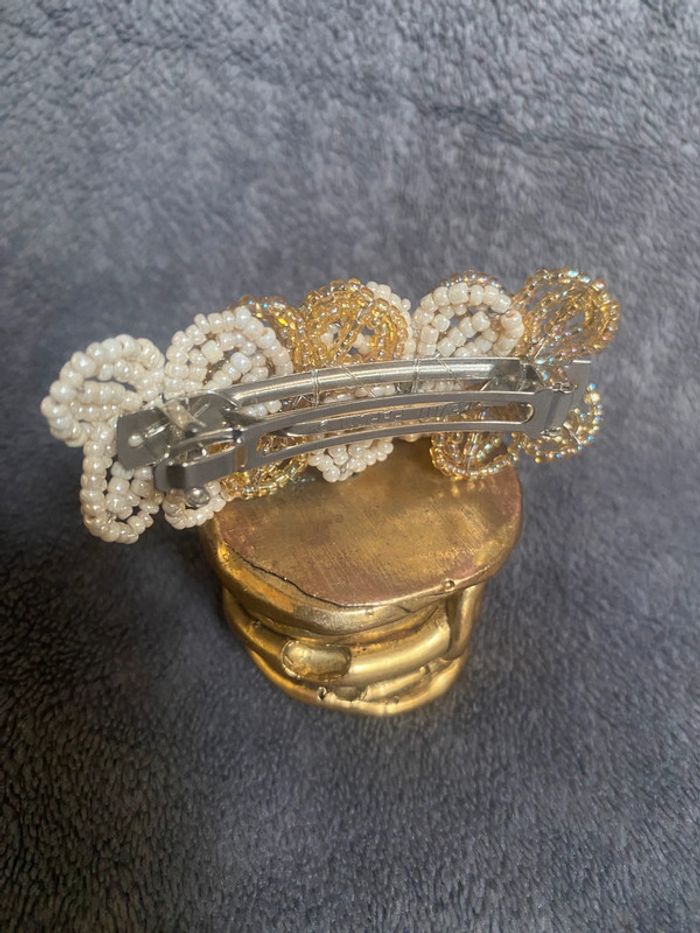 Vintage barrette à cheveux perles - photo numéro 3
