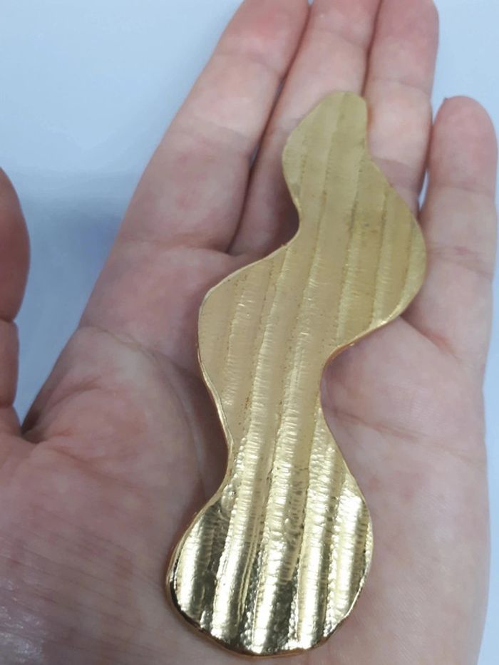 Très grand broche placé or vintage - photo numéro 6