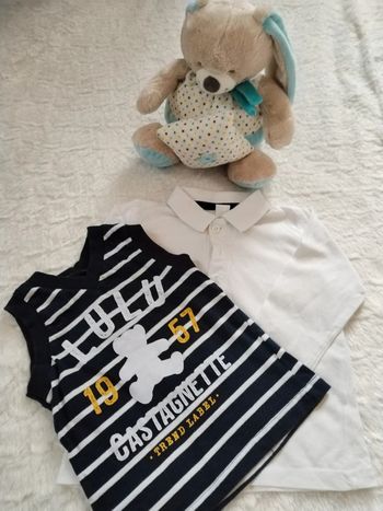 Ensemble polo manches longues et debardeur epais