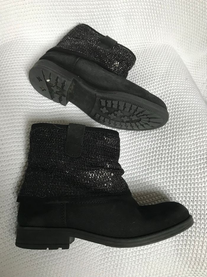 Bottines cuir daim noir 34 KOOKAI - photo numéro 2