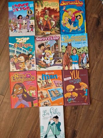 Lot de  10  bandes dessinées  Filles