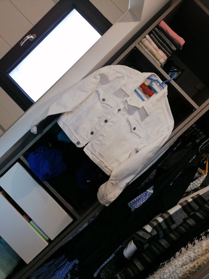 Veste jeans blanche M