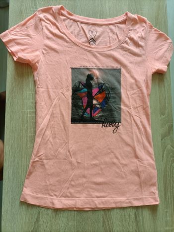 T-shirt orange/saumon - fille xs