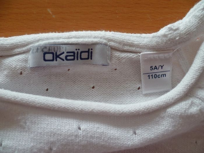 pull léger blanc fleur ajouré - photo numéro 3