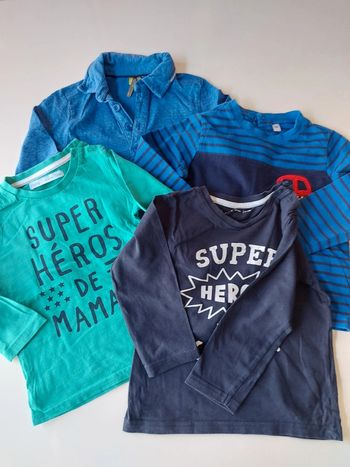 Lot t shirt manches longues 24 mois