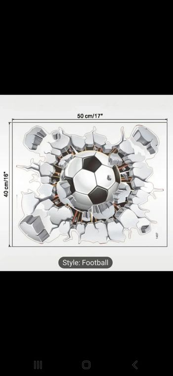 Ballon foot stickers 50 cm × 40 cm